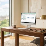 Modern luxury desk setup designed for entrepreneurs and digital business owners