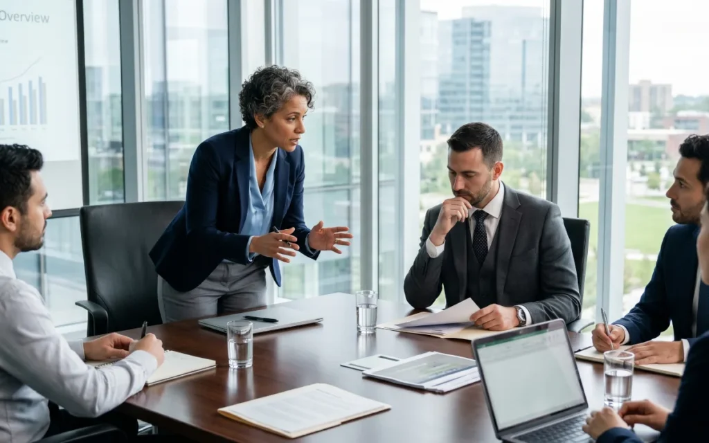 Entrepreneur managing premium consulting clients and business relationships using CRM systems