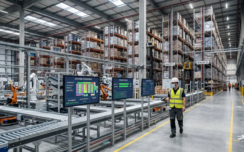 Automated ecommerce fulfillment center handling cross border deliveries in Southeast Asia
