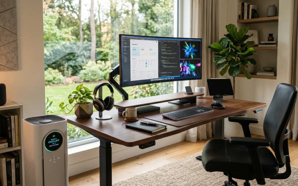 Smart wellness technology and clean executive office environment